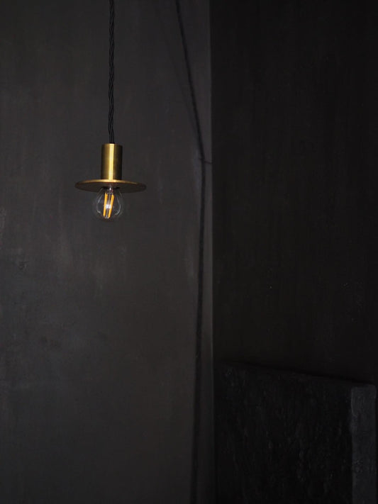 Hanging Light - Brass Gold or Black