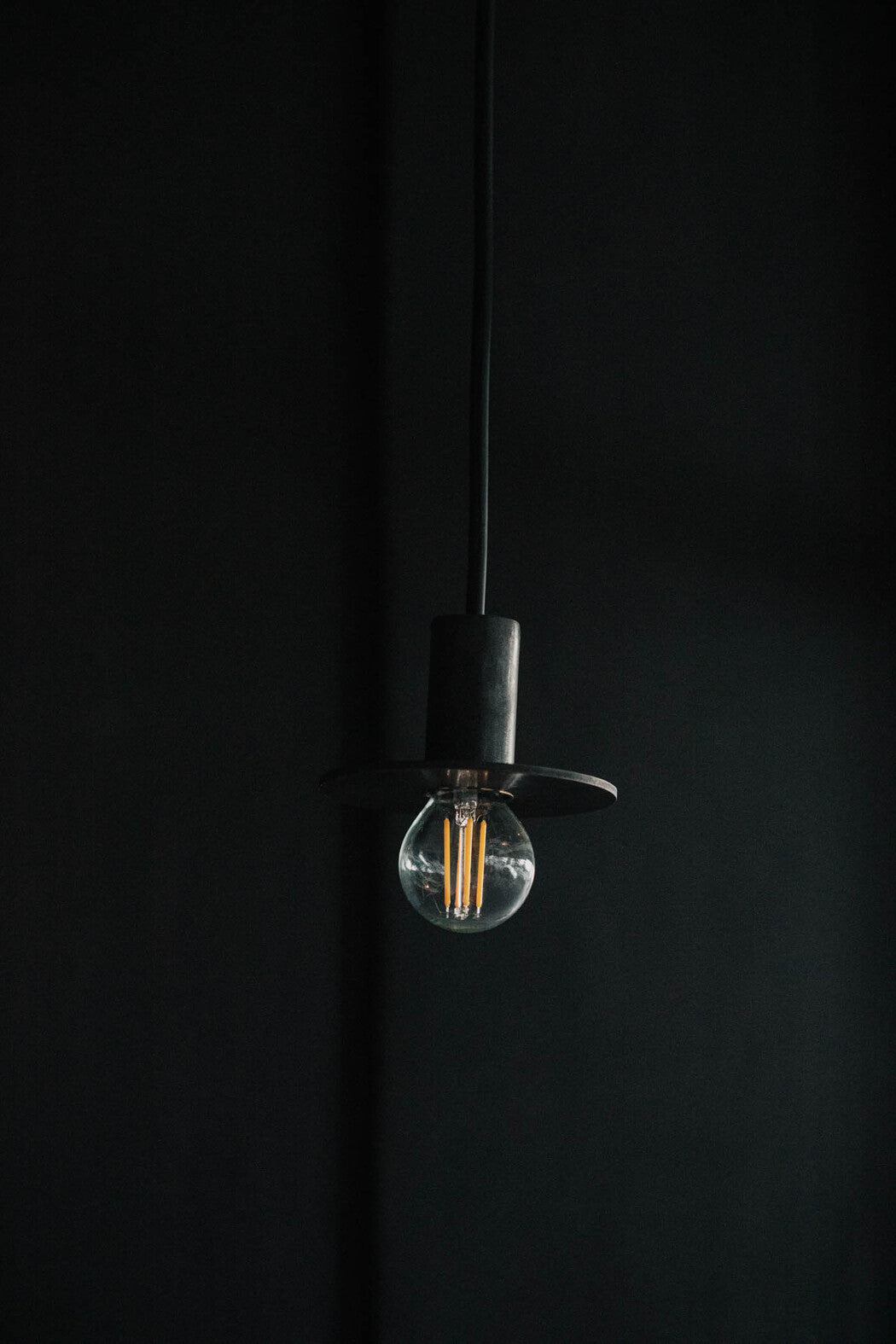 Hanging Light - Brass Gold or Black