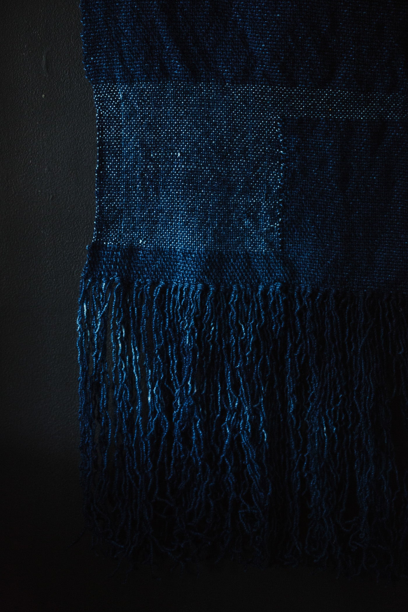 Hand-Dyed Linen / Wool Indigo Tapestry