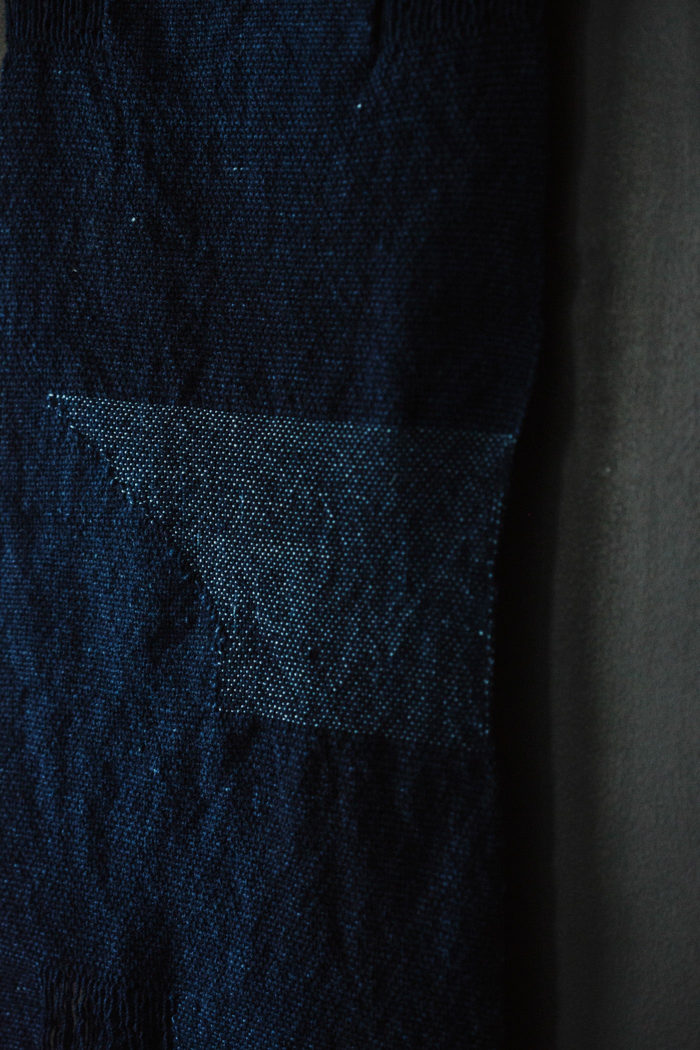 Hand-Dyed Linen / Wool Indigo Tapestry