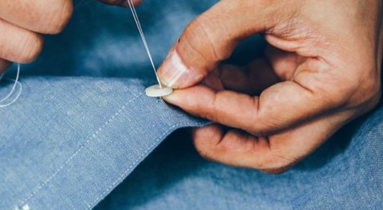 Darning or Hand sewing buttonhole & button workshop with Steven Park, 6x4online